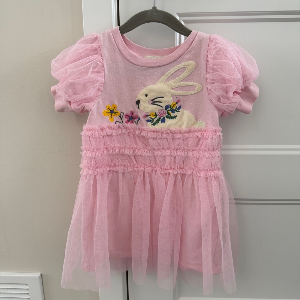 Peek Pink Bunny Dress for Easter